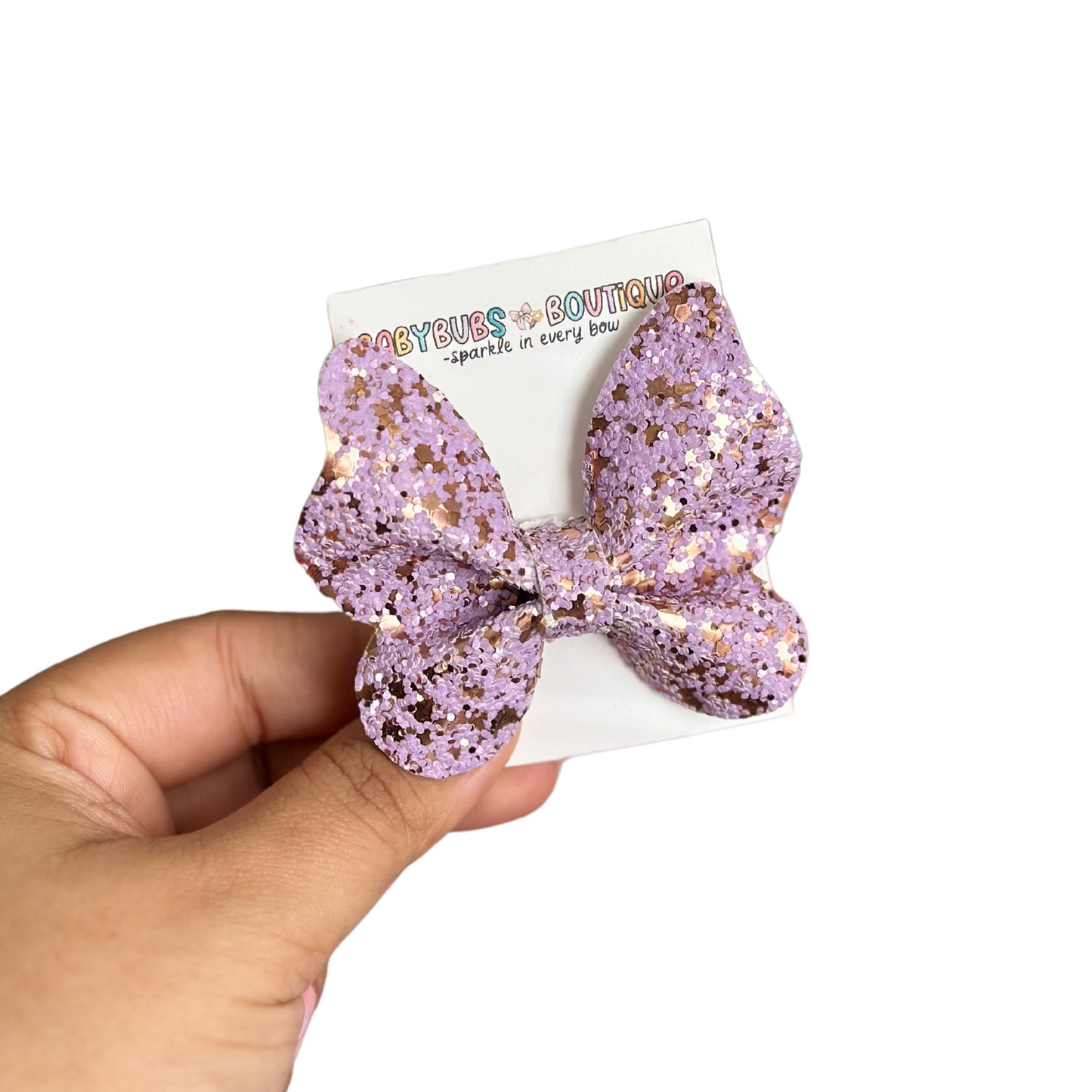 Purple & Gold  Glitter Butterfly Clip