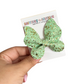 Green & Gold Glitter Butterfly Clip