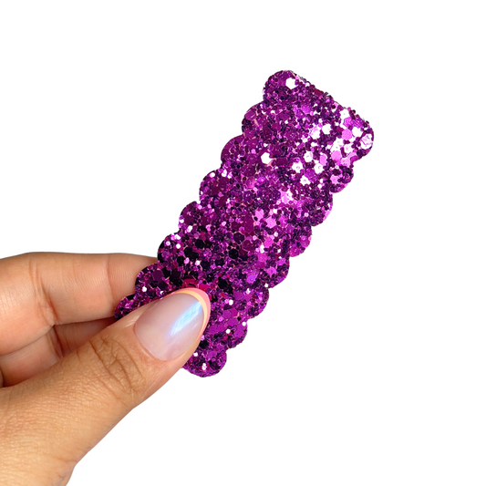 Glitter Purple Luxe Snap Clip