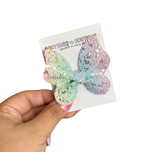 Pastel Glitter Butterfly Clip