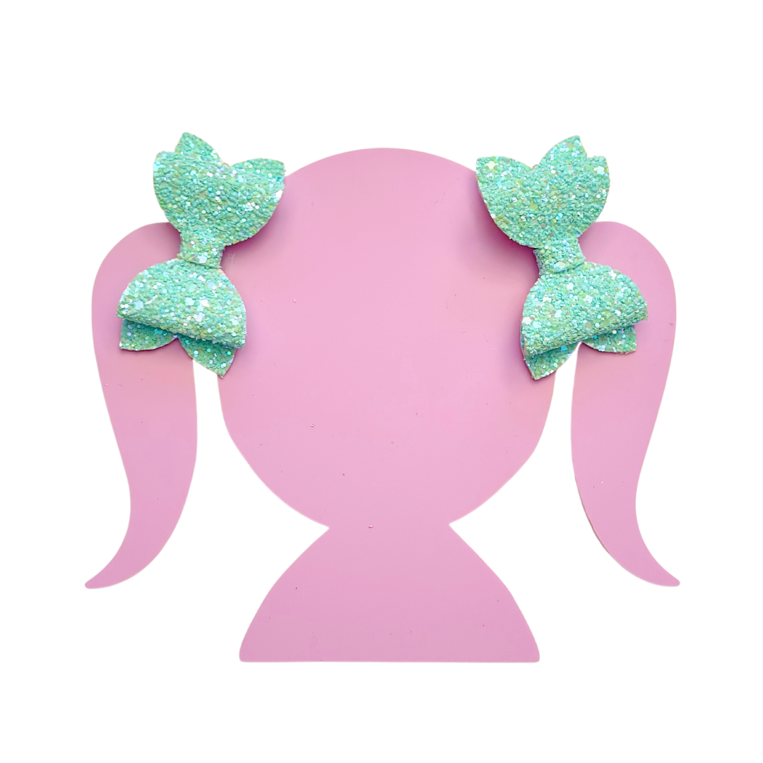 Mint Glitter Piggy Set