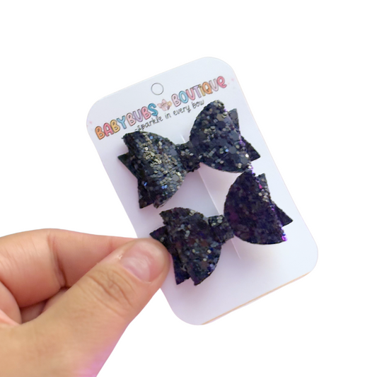 Black Glitter Mini Piggy Set