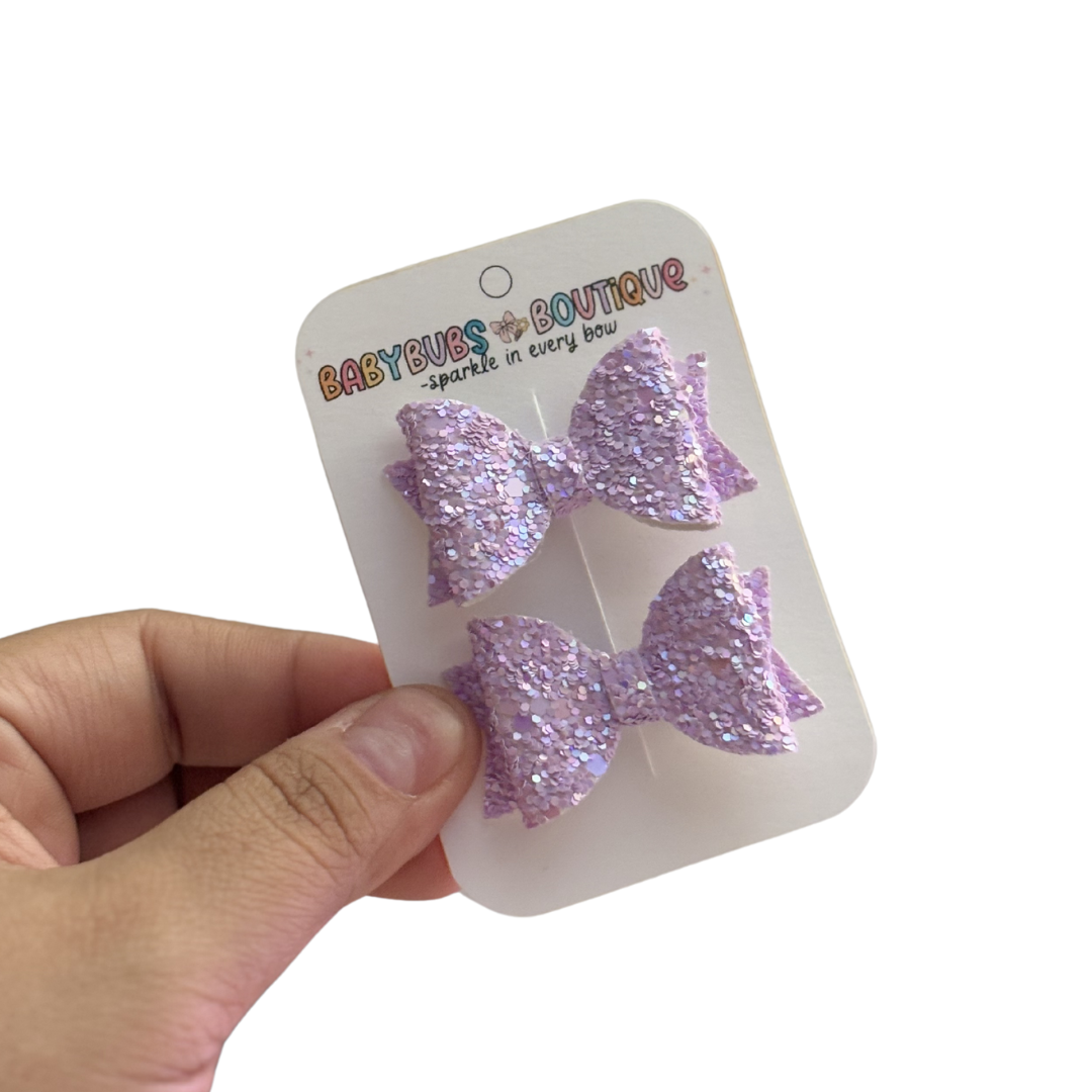 Lavender Glitter Mini Piggy Set