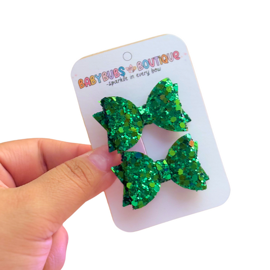 Green Glitter Mini Piggy Set