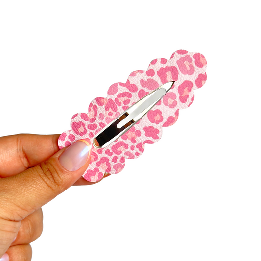 Pink Cheetah Luxe Snap Clip