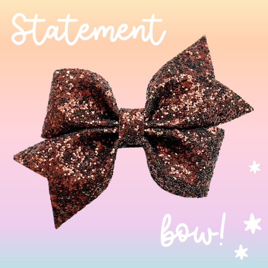 Brown Glitter 5" Bow