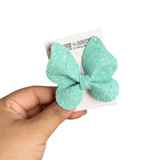 Mint Glitter Butterfly Clip