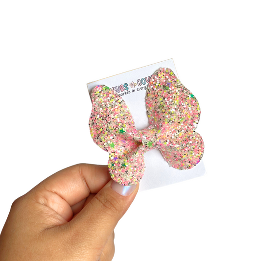 Pink Lemonade Glitter Butterfly Clip