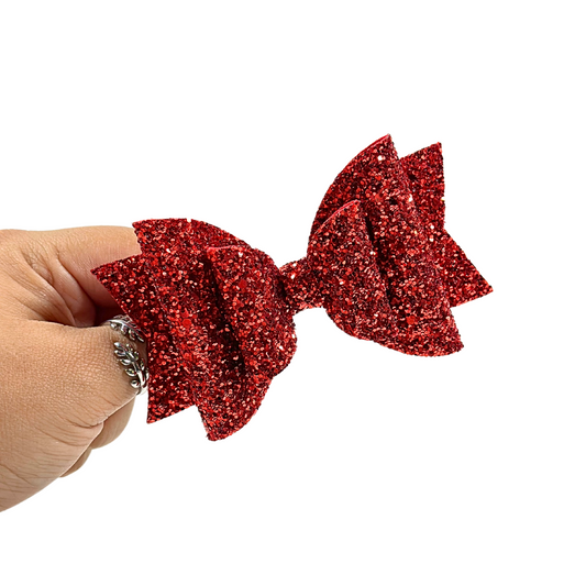 Classic Red Glitter XL Bow