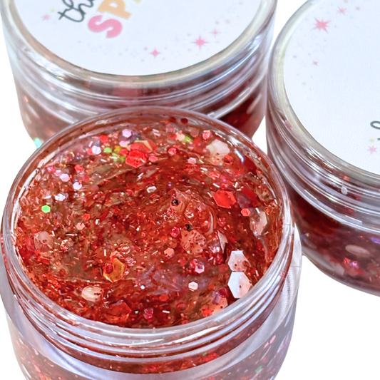 Lovely Red Mix-  Glitter Hair Gel