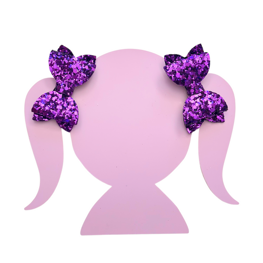 Purple Glitter Piggy Set