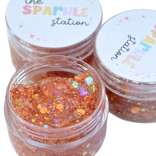 Orange - Glitter Hair Gel