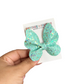 Super Sparkle Mint Glitter Butterfly Clip