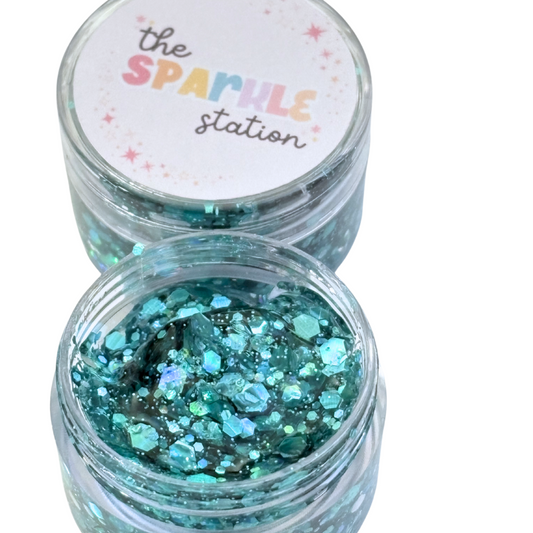 Turquoise - Glitter Hair Gel