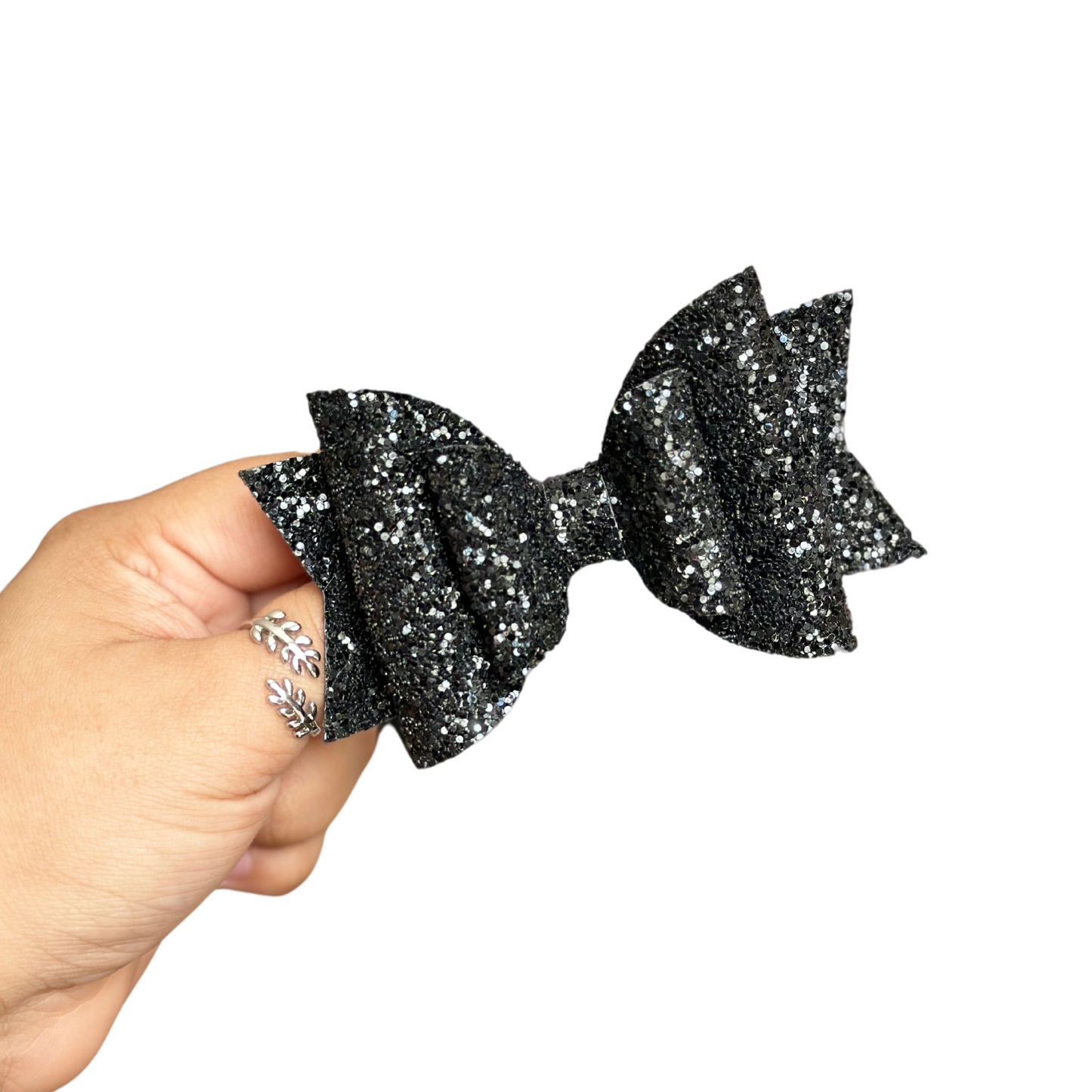 Black Glitter XL Bow